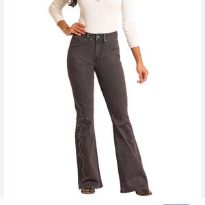 Women's Black Flare Jeans